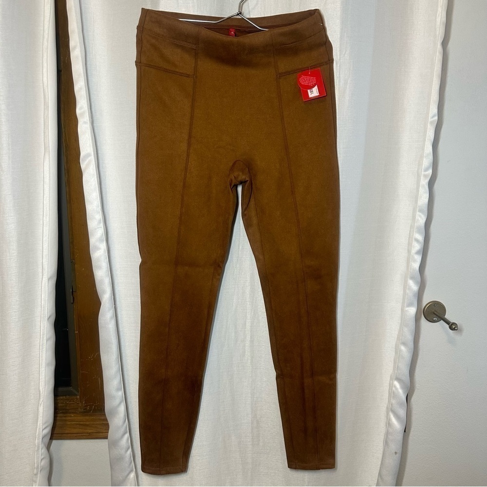 FAUX‎ SUEDE LEGGINGS - CARAMEL